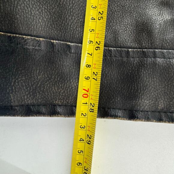 Aeropostale Mens Brown Faux Leather Sherpa Collar Bomber Jacket XL Top Gun - Picture 9 of 10